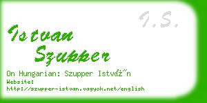 istvan szupper business card